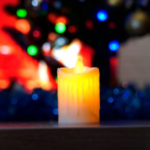Feron Световая фигура Свеча "Пламя" 1LED (батарейки в компл) 2700K 7,5см белый LT134 51459