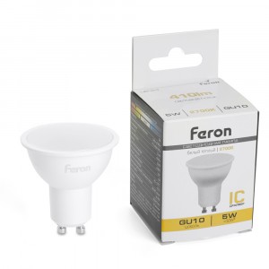Feron лампа св/д 5W(410lm) 2700K 2K MR16 GU10 230V матовая 50x50 LB-24 51215
