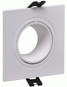 IEK св-к встр. под лампу MR16 GU5.3 4101 квадрат пласт. белый 93x93x29 LT-UVB0-4101-GU05-1-K01