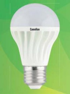 Camelion ЛОН A60 E27 7W(500lm 180°) 3000K 2K матов. 108x60 пластик LED7-A60/830/E27