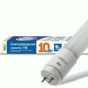 IONICH T8 G13 10W(1100lm) 4000K 4K 600х26 матовая/стекло ILED-SMD2835-T8600 1509