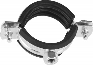Хомут ЗУБР трубный оцинкованный, гайка, 2 1/2", 1шт