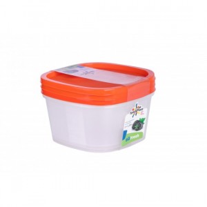 Контейнер герметичн. д/хран.продуктов BioFresh 3шт/1,55л квадрат, IS10511 Spark Plast