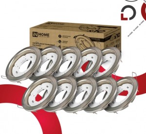 ASD/inHome GX53R-standard RSC-10PACK св-к встр. 106(90)x38 сатин-хром БЕЗ Т/К (уп.10шт цена шт) 4231
