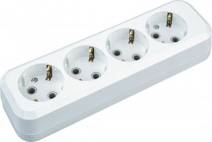 Navigator колодка 4 гн. земля (АБС-пластик) NCA-BL01-04-E-WH 61586