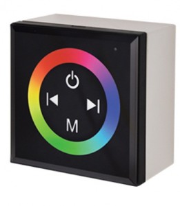 Ecola Контроллер 12V 144W 12A RGB настенный черный с кольцевым сенсором CPB12AESB