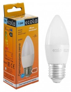 Ecola свеча E27 7W 4000K 4K прозр. 96х37 филамент (нитевидная) 360° Premium N7QV70ELC
