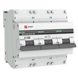 EKF PROxima автоматический выкл. ВА47-100 3P 100А 10kA х-ка C mcb47100-3-100C-pro (с опломбировко