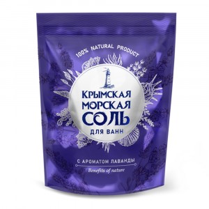 Крымская морская соль для ванн 1100гр Лаванда Greenfeild, КС-96