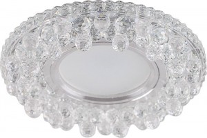 Feron св-к встр. со св/д подстветкой  MR16 G5.3 50W прозрачный хром 98(60)x35 CD941 32654