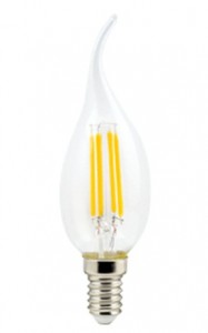 Ecola свеча на ветру E14 6W 4000K 4K прозр. 125x37 филамент (нитевидная), 360° Premium N4UV60ELC