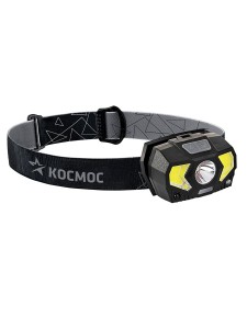 Космос фонарь налобный KocHuntHelper5W (3xR03) 1св/д XPE 3W+COB 2W+красный св/д,180lm+140lm