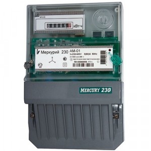 Меркурий 230AM-03 счетчик эл/эн 3ф 1т 5(7.5)А, 6-ти разр. ЭМОУ для уст. на щиток