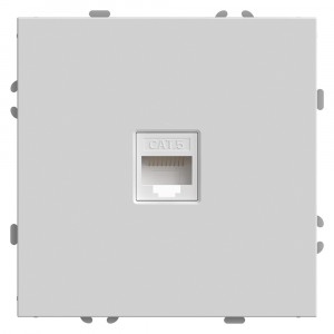 Stekker ЭМИЛИ мех. роз. комп. СУ 1 мест. RJ-45 белый фарфор, soft touch RST00-5117-01 49873