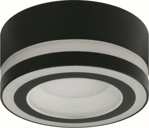 Эра св-к встр. GX53 DK113 BK черный (70)83х65 59788