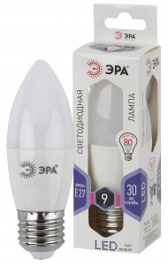 ЭРА стандарт свеча B35 E27 9W(720lm) 6000К 6К 120х35 B35-9W-860-E27 7740