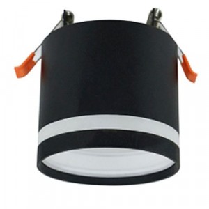 Ecola GX53SP 5374 св-к встраив. СПОТ с полосой углубл. Черный матовый 82x76 SR534BECB (10!)
