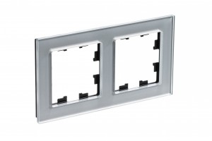 Systeme Electric AtlasDesign Nature рамка СУ 2 мест. стекло алюм. ATN320302 (2!)